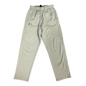 Under Armour ColdGear Fleece Sweatpants Men Size S Gray Elastic Waist Drawstring